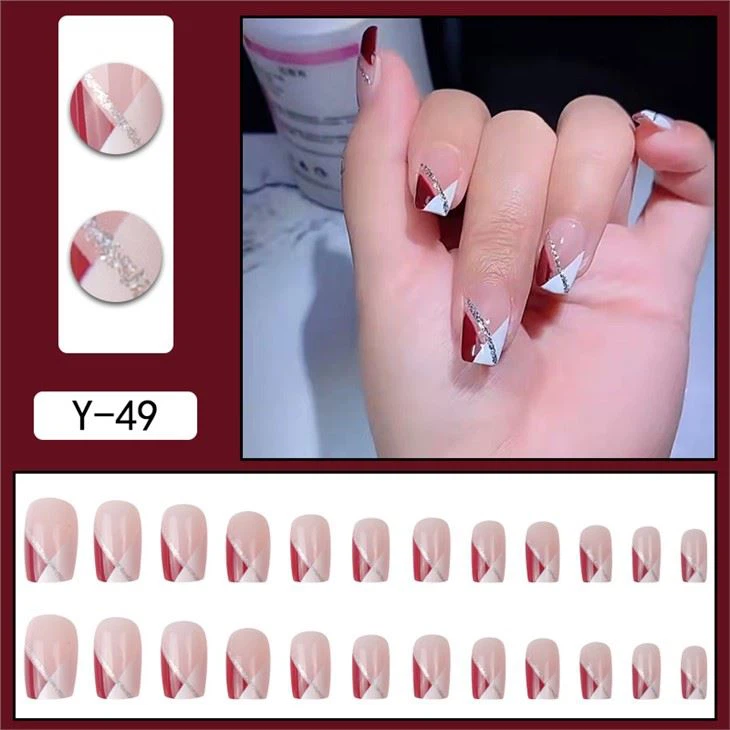Uñas postizas baratas con purpurina